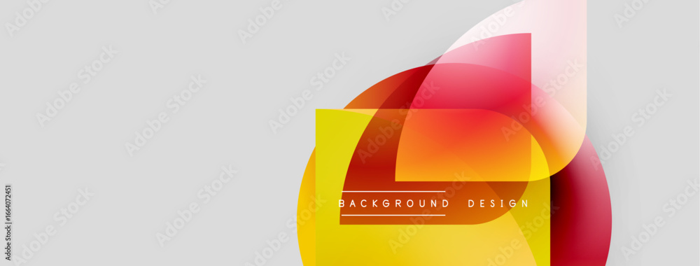 Poster abstract colorful layers overlap. bright gradients create modern visual effect. minimalist design su
