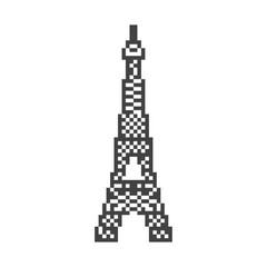 Eiffel tower retro pixel art