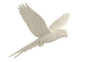Fototapeta premium White cockatoo flying with widespread wings, floating against transparent backdrop, ideal for graphic design needs