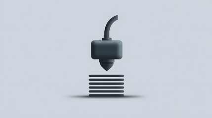 3d printer nozzle depositing layered material