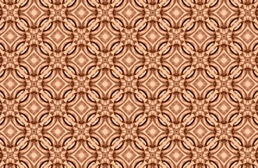 An elegant concept of a repeating geometric pattern in warm brown tones. This seamless and symmetrical ornamental design is perfect for backdrops
