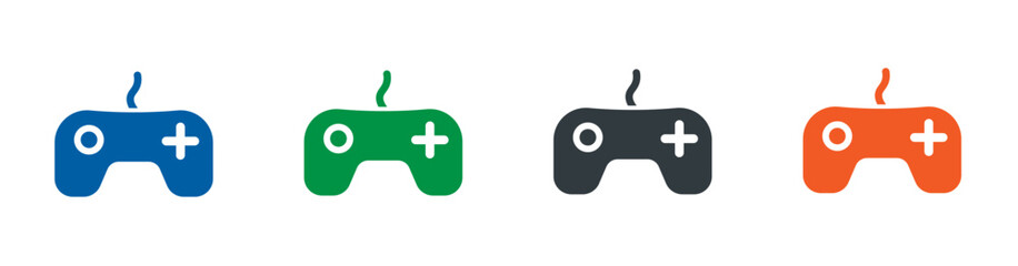 Gamepad icon for entertainment and control. Solid icon. © icon