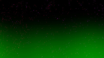 Vibrant green to black gradient with scattered magenta particles creates a dynamic, futuristic abstract background.