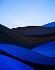 Blue and black desert hills