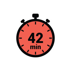 min 42 time icon vector design illustration background