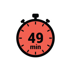 min 49 time icon vector design illustration background