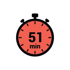 min 51 time icon vector design illustration background