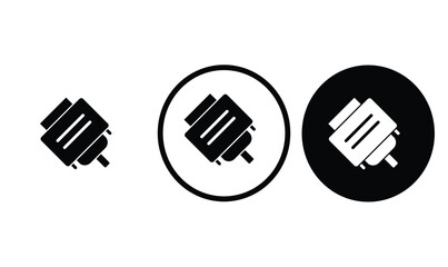 icon VGA black outline for web site design 
and mobile dark mode apps 
Vector illustration on a white background