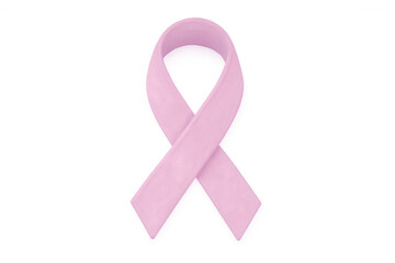 Pink breast cancer awareness ribbon symbolizing solidarity, hope, signaling support for survivors and research against transparent backdrop