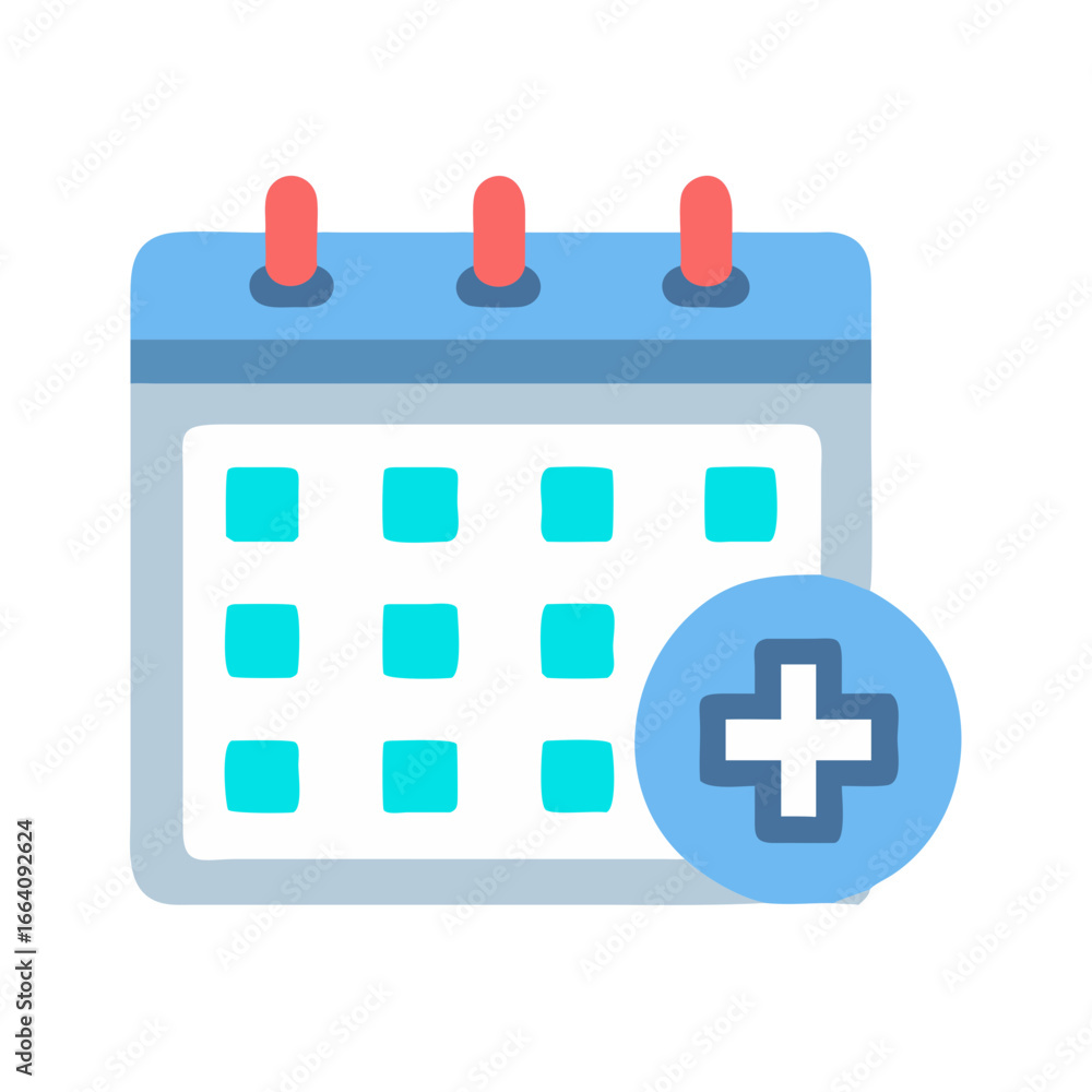 Poster add event or appointment to calendar icon design