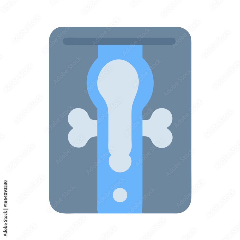 Poster vector image of a warning sign with bones