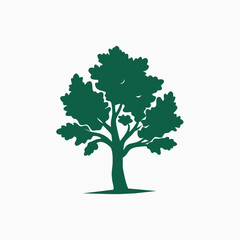 Fototapeta premium Oak tree, trees, eco, forest logo template