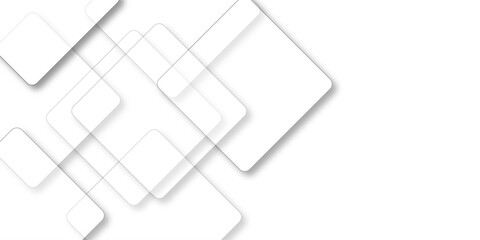 Abstract white rectangle shape geometric line background. Light Silver, Gray vector pattern in square style. Abstract technology of squares concept. vector illustration background	
