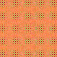 Small brown green polka dots on a muted orange background Cute abstract geometric pattern Simple rustical, vintage style Autumn warm colors