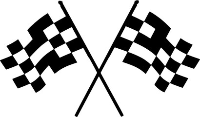 set of two crossed checkered Flag NASCAR Racing
