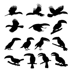 toucan bird silhouettes collection © MadeDirgaPepe