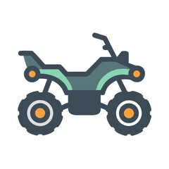 Illustration of an all-terrain vehicle isolated on a black background