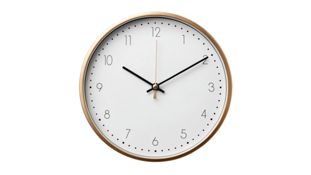 Clock Isolated on White Background