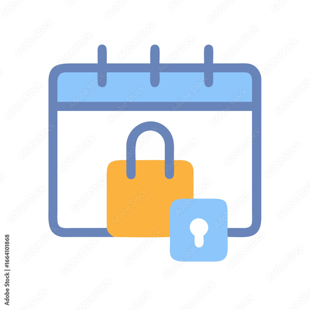 Poster secure scheduling appointment booking reminder notification calendar icon