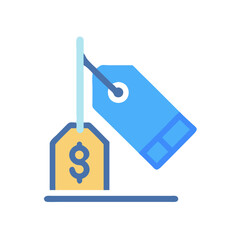 Minimalist price tags on black background representing retail sales