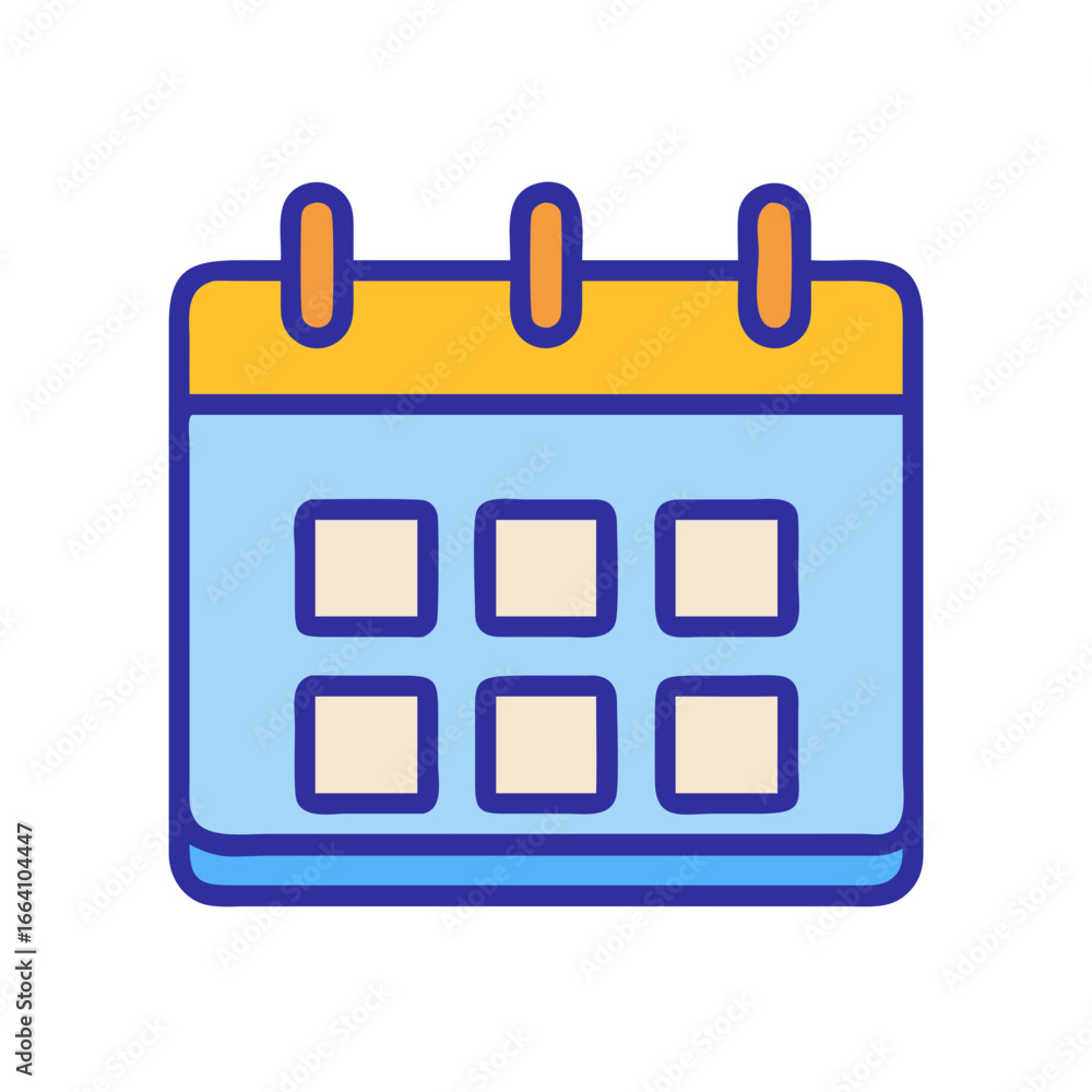 Poster stylized calendar with marked dates for planning and scheduling