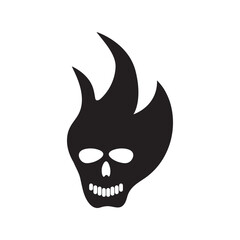 Skull icon logo vector
