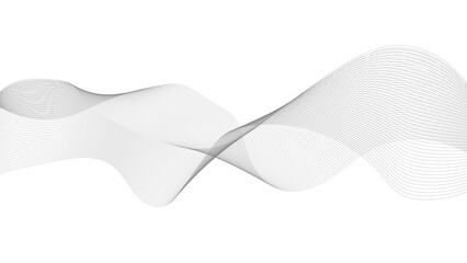 Abstract vector background with black wavy lines. Abstract wave element for design. Digital frequency track equalizer.