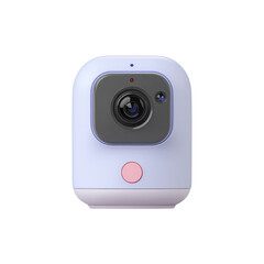 Compact Lavender Cube Camera Modern Technology and Minimalist Design