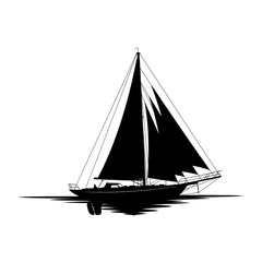 sailing ship vector