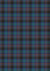 Plaid fabric pattern, blue, brown, cream, seamless for textiles, and for designing clothes, skirts or decorative fabrics. Vector illustration.