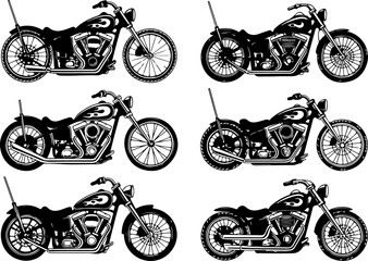 Chopper Motorcycle Collection &ndash; Tattoo Style