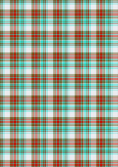 Plaid fabric pattern, blue, brown, cream, seamless for textiles, and for designing clothes, skirts or decorative fabrics. Vector illustration.