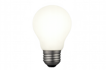 Glowing luminous bulb on transparent backdrop, symbolizing innovative thinking and creative breakthrough
