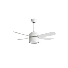 Modern White Ceiling Fan with Five Blades - Interior Design Element