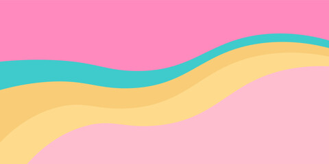 Abstract Wavy Pastel Background with Colorful Layers