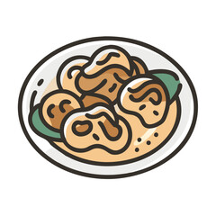 Delicious gnocchi dish in an illustrative style image