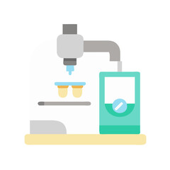 Flat design vector illustration of laboratory device and testing