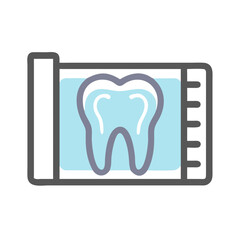 Dental X-ray illustration in a flat style design
