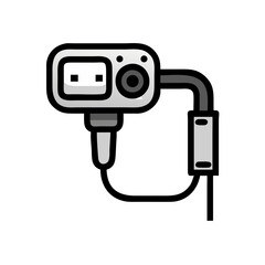 Handheld stabilizer vector icon illustration on black background