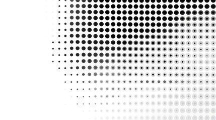 A flat halftone texture with evenly spaced circular dots, creating a smooth gradient
