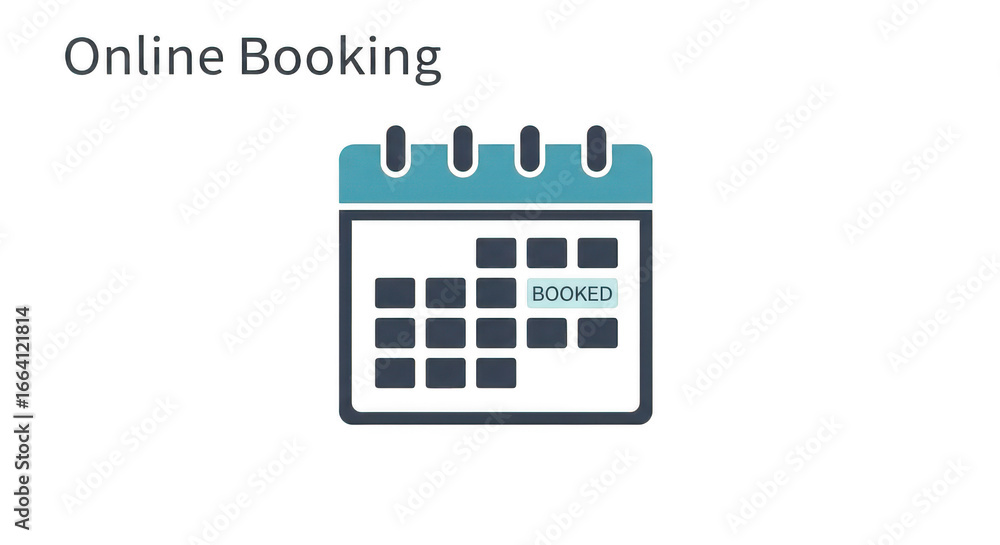 Poster calendar with booked date isolated on transparent background