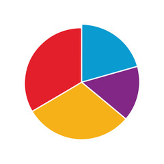 Colorful Pie Chart Representation of Data Distribution