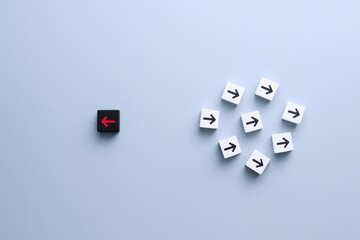 Individuality and Nonconformity Concept: A Single Black Cube Against the Grain, Challenging Direction and Embracing Uniqueness