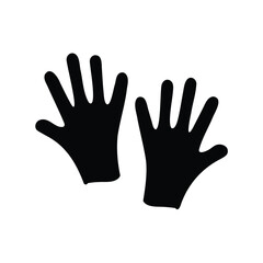 Obraz premium Two black hands displayed against a white background in a simple style