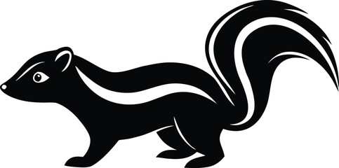 skunk silhouette vector