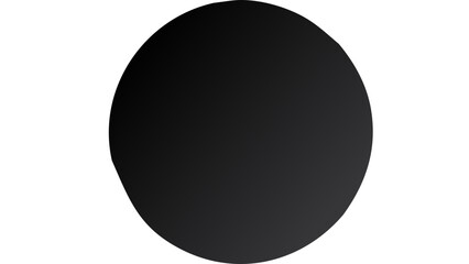Abstract Black Circle with Smooth Gradient, Minimalist Shape Illustration