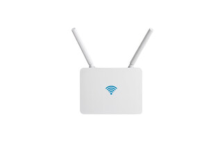 Obraz premium Clean minimalist depiction of a wireless router designed for home connectivity enhanced speed