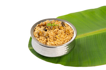 Mushroom Pulao with Small Grain Rice on a Transparent PNG Background