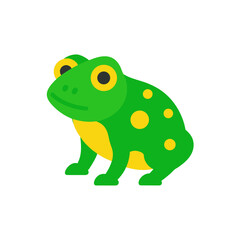 Obraz premium Vibrant green frog with yellow spots vector illustration scalable graphic design art
