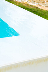 Picture of a swimming pool by the sea